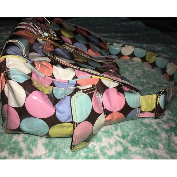 Kalencom Laminated Disco Polka Dot Diaper Bag NEW - Picture 4 of 8